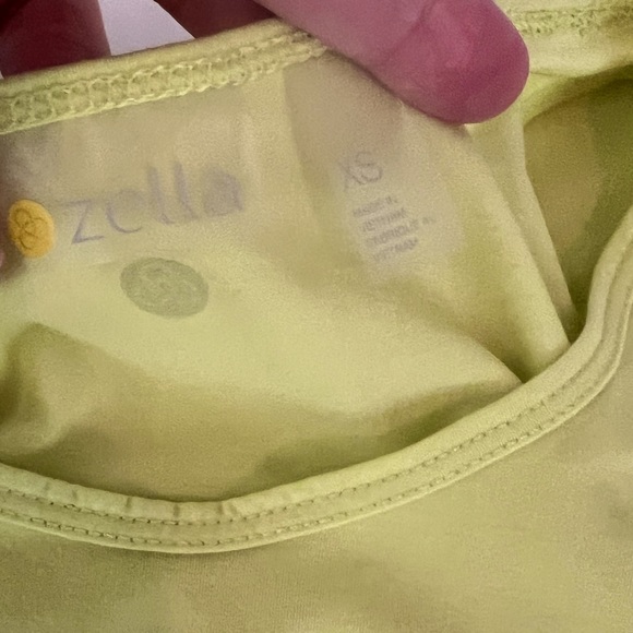 Zella lime green/yellow racerback tank top women’s size XS - Picture 5 of 5